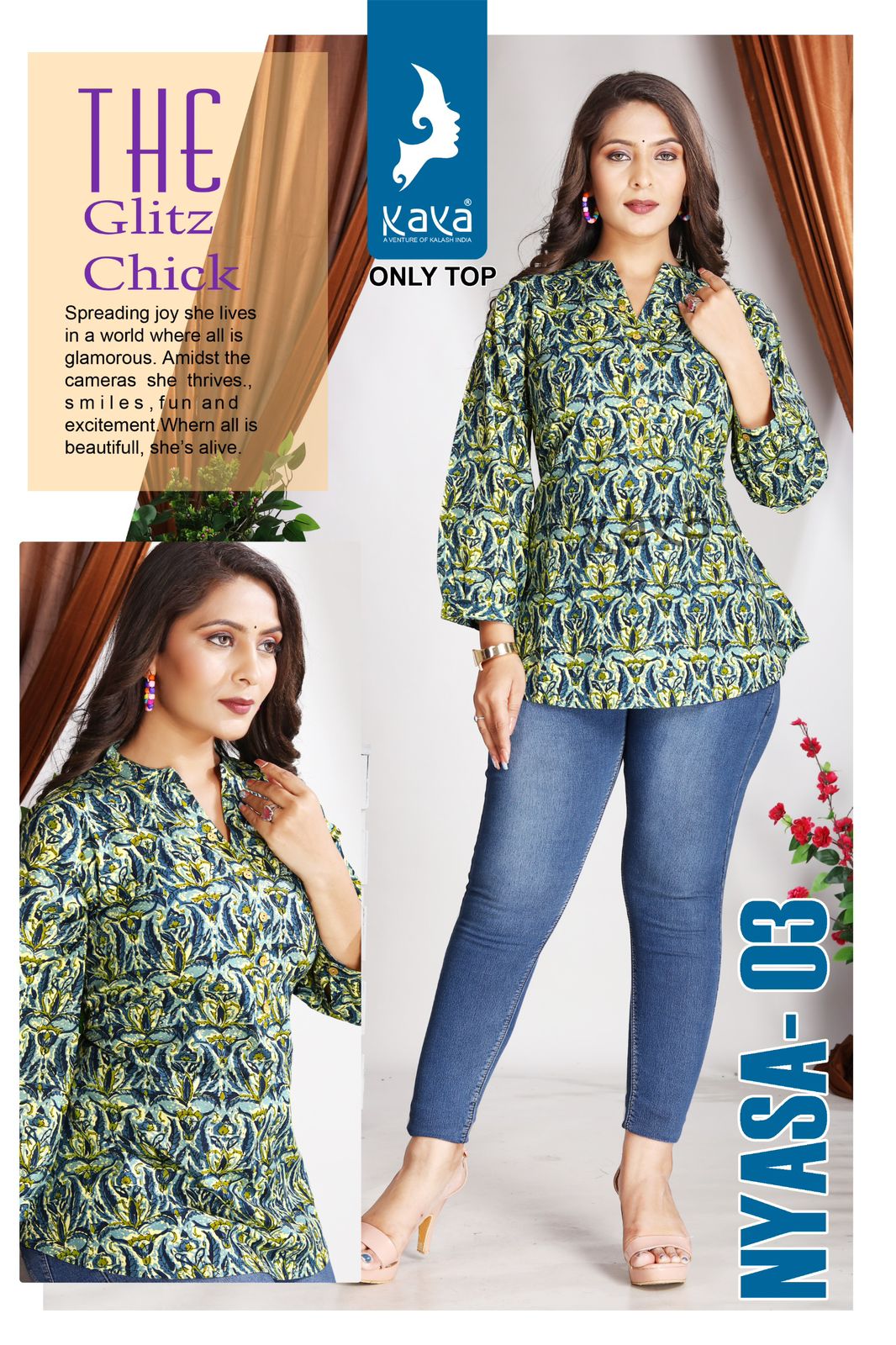 Nyasa By Kaya Cotton Printed Ladies Top Wholesale Price In Surat
